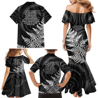 New Zealand Black Fern 7s Family Matching Mermaid Dress and Hawaiian Shirt History World Cup Sevens LT9 - Polynesian Pride