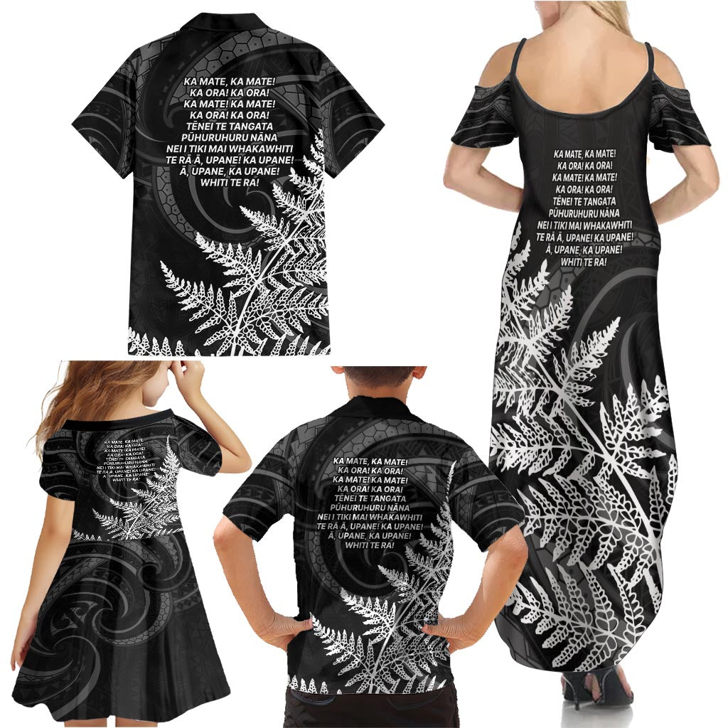 New Zealand Black Fern 7s Family Matching Summer Maxi Dress and Hawaiian Shirt History World Cup Sevens LT9 - Polynesian Pride