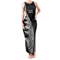 New Zealand Black Fern 7s Family Matching Tank Maxi Dress and Hawaiian Shirt History World Cup Sevens LT9 Mom's Dress Black - Polynesian Pride