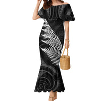 New Zealand Black Fern 7s Mermaid Dress History World Cup Sevens LT9 Women Black - Polynesian Pride