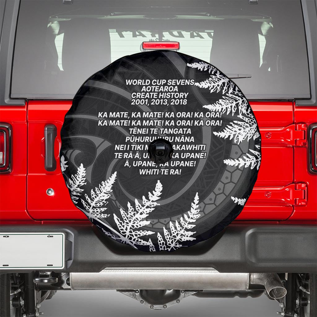 New Zealand Black Fern 7s Spare Tire Cover History World Cup Sevens LT9 - Polynesian Pride