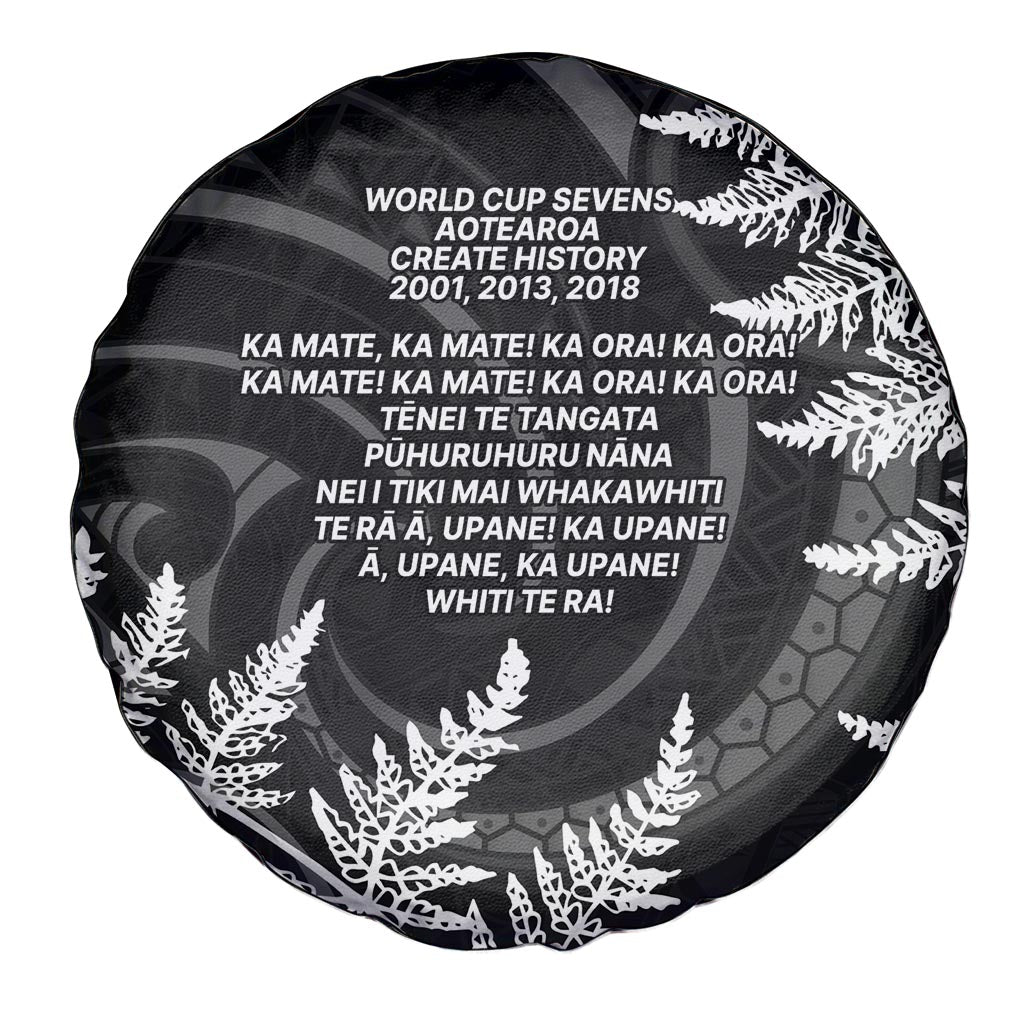New Zealand Black Fern 7s Spare Tire Cover History World Cup Sevens LT9 - Polynesian Pride