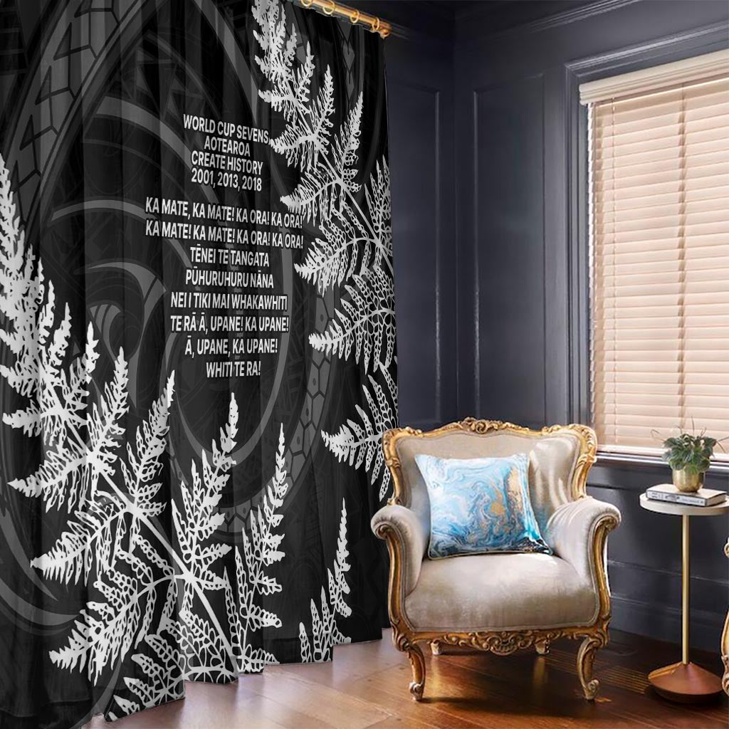 New Zealand Black Fern 7s Window Curtain History World Cup Sevens LT9 - Polynesian Pride