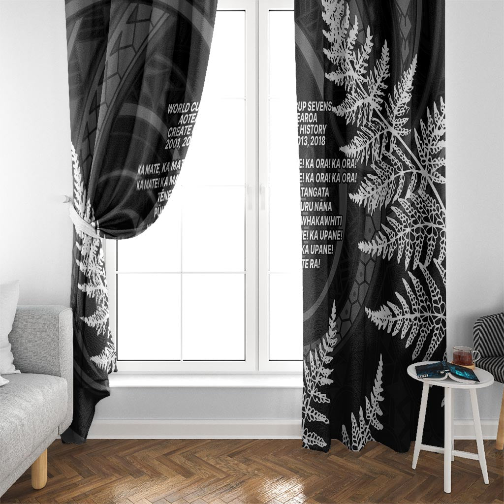New Zealand Black Fern 7s Window Curtain History World Cup Sevens LT9 - Polynesian Pride