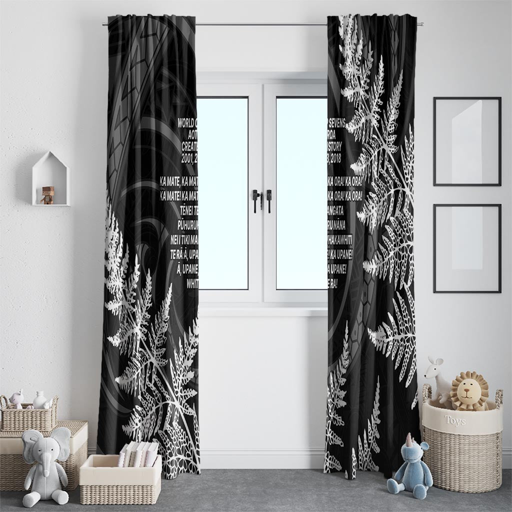 New Zealand Black Fern 7s Window Curtain History World Cup Sevens LT9 - Polynesian Pride
