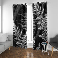New Zealand Black Fern 7s Window Curtain History World Cup Sevens LT9 With Grommets Black - Polynesian Pride