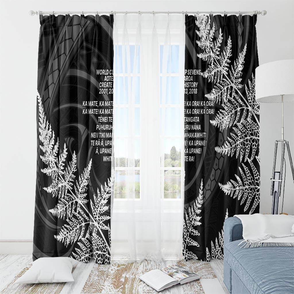 New Zealand Black Fern 7s Window Curtain History World Cup Sevens LT9 - Polynesian Pride