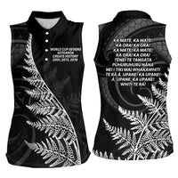 New Zealand Black Fern 7s Women Sleeveless Polo Shirt History World Cup Sevens LT9 - Polynesian Pride