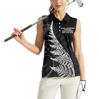 New Zealand Black Fern 7s Women Sleeveless Polo Shirt History World Cup Sevens LT9 - Polynesian Pride