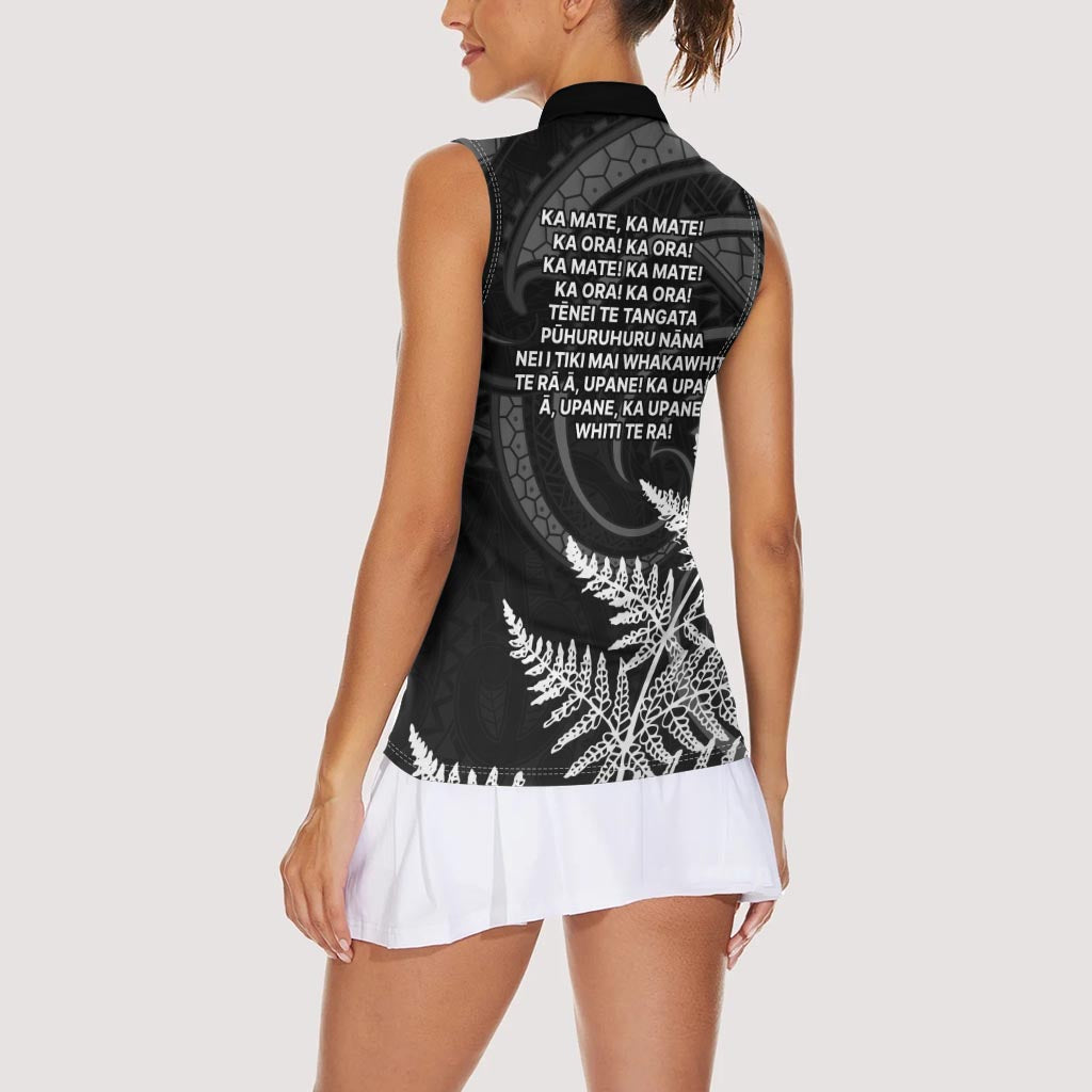 New Zealand Black Fern 7s Women Sleeveless Polo Shirt History World Cup Sevens LT9 - Polynesian Pride