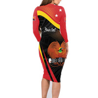 Personalised Papua Niugini Tok Pisin Wik Family Matching Long Sleeve Bodycon Dress and Hawaiian Shirt LT9 - Polynesian Pride