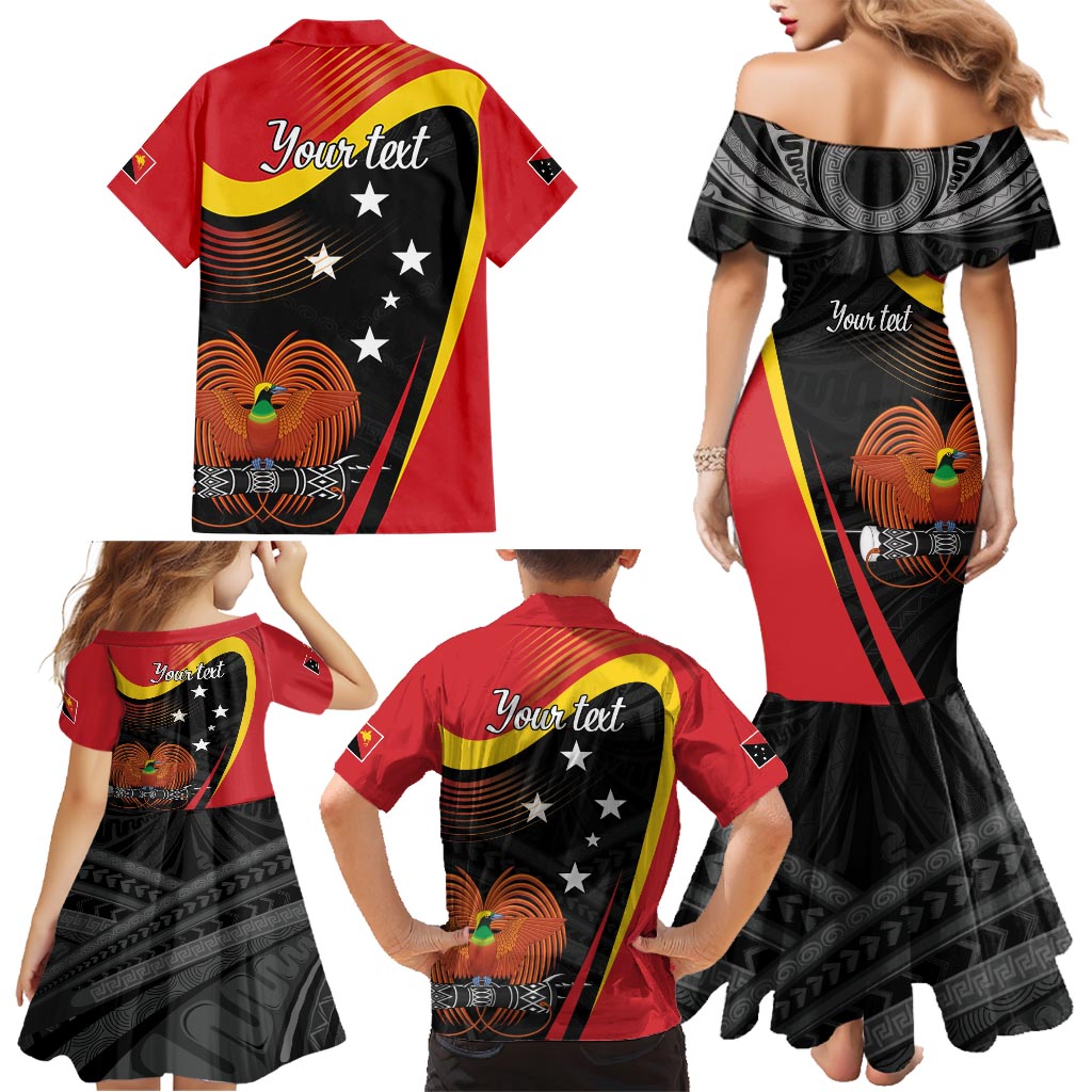 Personalised Papua Niugini Tok Pisin Wik Family Matching Mermaid Dress and Hawaiian Shirt LT9 - Polynesian Pride