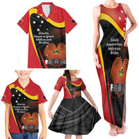 Personalised Papua Niugini Tok Pisin Wik Family Matching Tank Maxi Dress and Hawaiian Shirt LT9 - Polynesian Pride