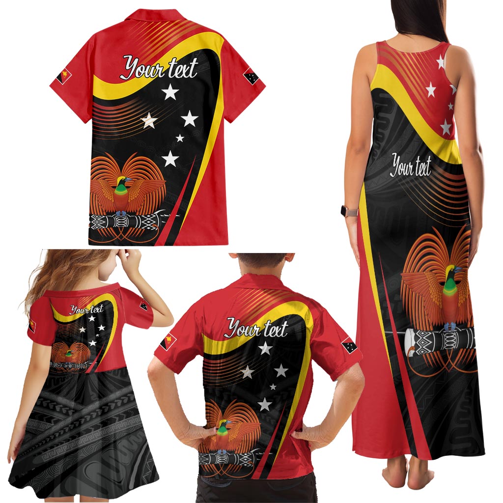 Personalised Papua Niugini Tok Pisin Wik Family Matching Tank Maxi Dress and Hawaiian Shirt LT9 - Polynesian Pride