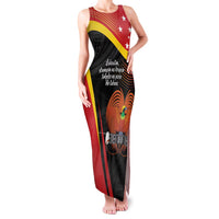 Personalised Papua Niugini Tok Pisin Wik Family Matching Tank Maxi Dress and Hawaiian Shirt LT9 Mom's Dress Red - Polynesian Pride