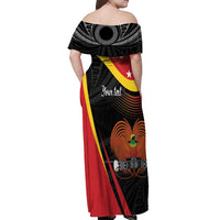 Personalised Papua Niugini Tok Pisin Wik Off Shoulder Maxi Dress LT9 - Polynesian Pride