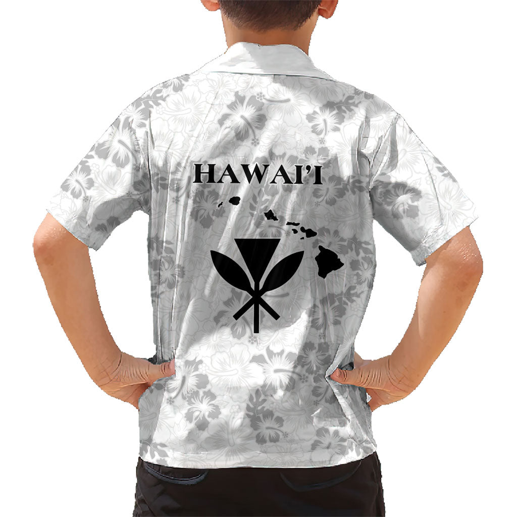 Hawaii Lei Kamehameha Family Matching Summer Maxi Dress and Hawaiian Shirt Ke'oke'o Seamless Pattern Hibiscus Flower LT9 - Polynesian Pride