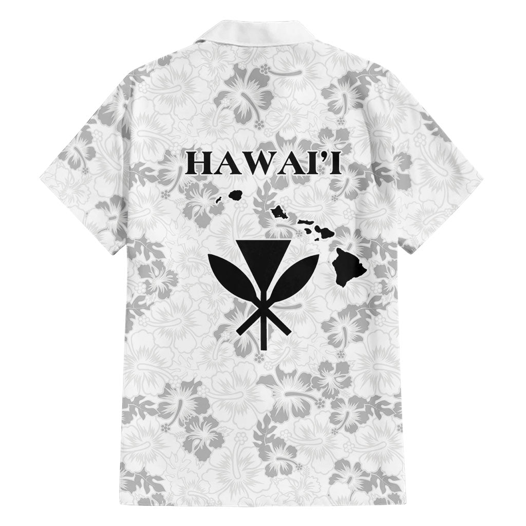 Hawaii Lei Kamehameha Family Matching Tank Maxi Dress and Hawaiian Shirt Ke'oke'o Seamless Pattern Hibiscus Flower LT9 - Polynesian Pride