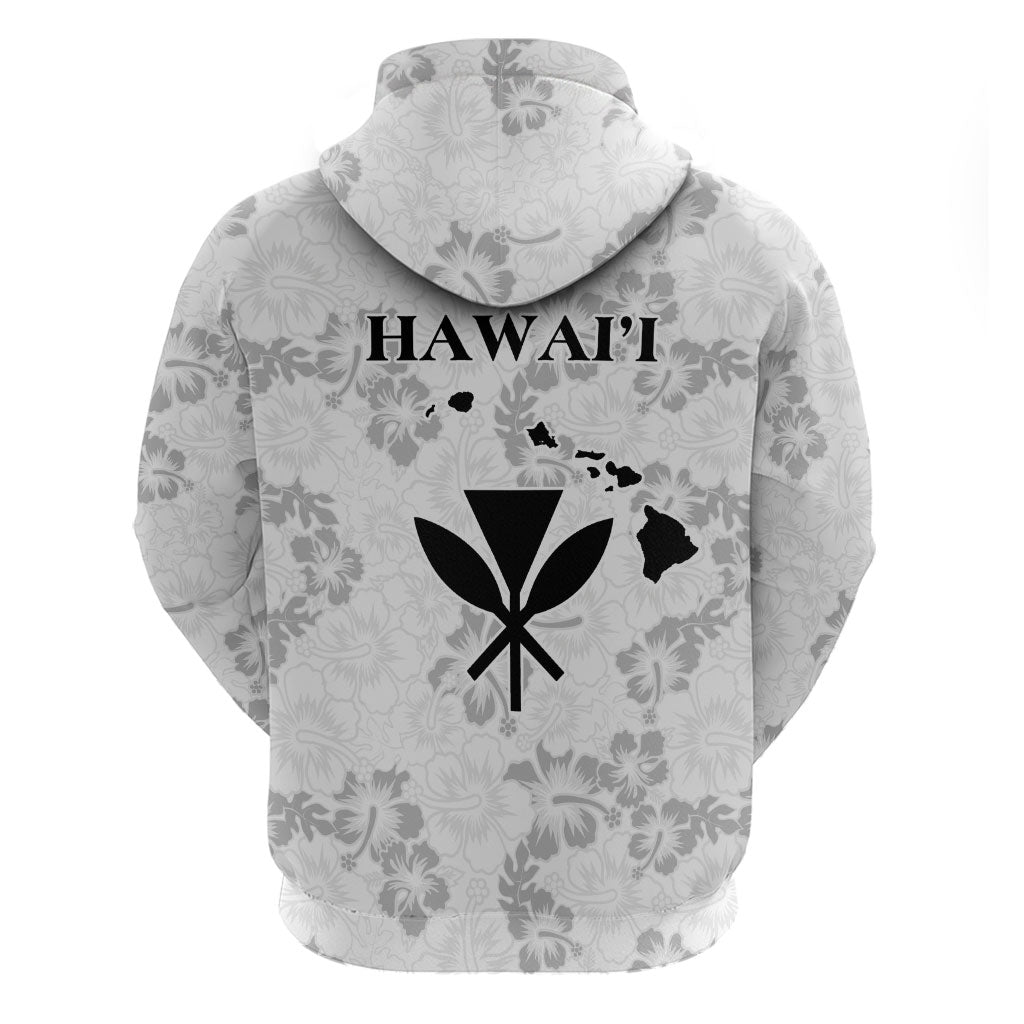 Hawaii Lei Kamehameha Hoodie Ke'oke'o Seamless Pattern Hibiscus Flower