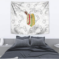 Hawaii Lei Kamehameha Tapestry Ke'oke'o Seamless Pattern Hibiscus Flower LT9 - Polynesian Pride