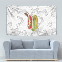 Hawaii Lei Kamehameha Tapestry Ke'oke'o Seamless Pattern Hibiscus Flower LT9 - Polynesian Pride