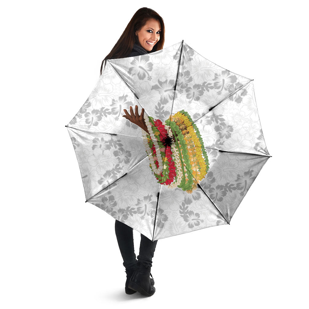 Hawaii Lei Kamehameha Umbrella Ke'oke'o Seamless Pattern Hibiscus Flower LT9 - Polynesian Pride