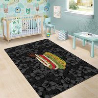 Hawaii Lei Kamehameha Area Rug Ele'ele Seamless Pattern Hibiscus Flower