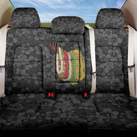 Hawaii Lei Kamehameha Back Car Seat Cover Ele'ele Seamless Pattern Hibiscus Flower LT9 One Size Black - Polynesian Pride