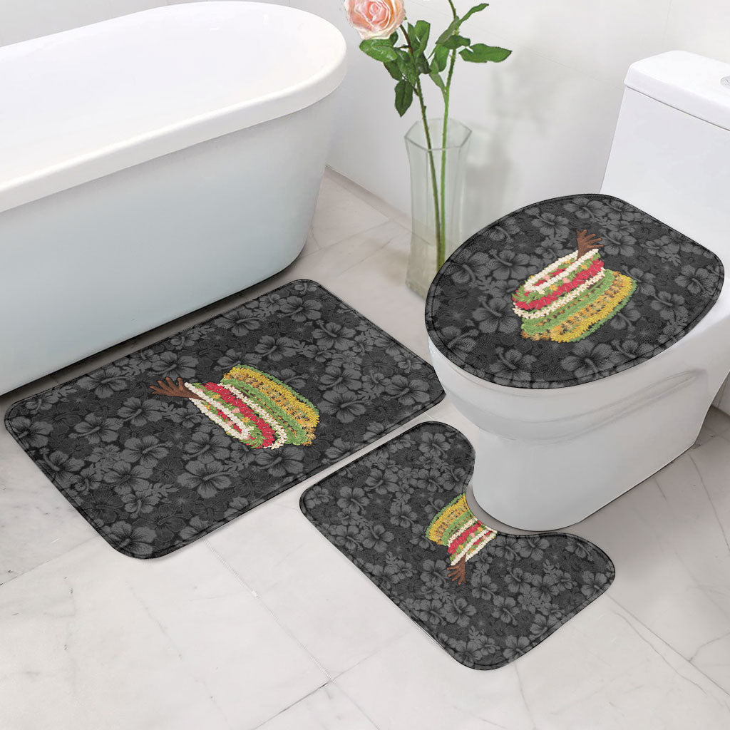 Hawaii Lei Kamehameha Bathroom Set Ele'ele Seamless Pattern Hibiscus Flower