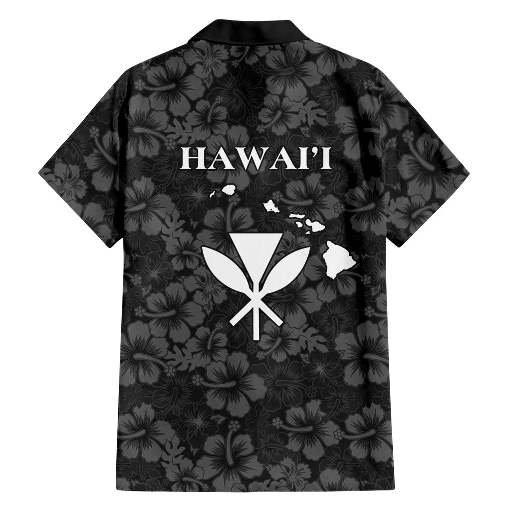 Hawaii Lei Kamehameha Family Matching Off Shoulder Maxi Dress and Hawaiian Shirt Ele'ele Seamless Pattern Hibiscus Flower LT9 - Polynesian Pride