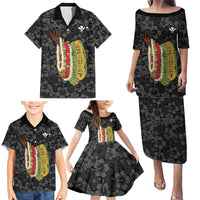 Hawaii Lei Kamehameha Family Matching Puletasi and Hawaiian Shirt Ele'ele Seamless Pattern Hibiscus Flower LT9 - Polynesian Pride