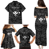 Hawaii Lei Kamehameha Family Matching Puletasi and Hawaiian Shirt Ele'ele Seamless Pattern Hibiscus Flower LT9 - Polynesian Pride