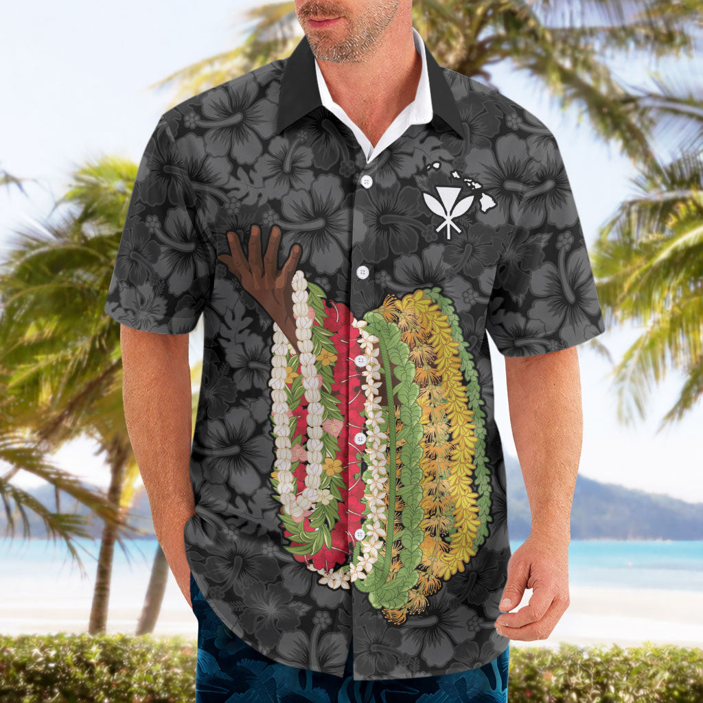 Hawaii Lei Kamehameha Hawaiian Shirt Ele'ele Seamless Pattern Hibiscus Flower LT9 - Polynesian Pride
