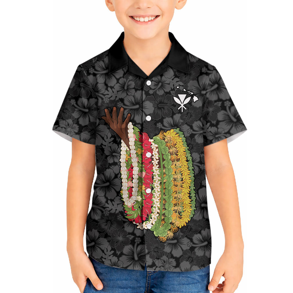 Hawaii Lei Kamehameha Hawaiian Shirt Ele'ele Seamless Pattern Hibiscus Flower LT9 - Polynesian Pride