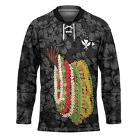 Hawaii Lei Kamehameha Hockey Jersey Ele'ele Seamless Pattern Hibiscus Flower