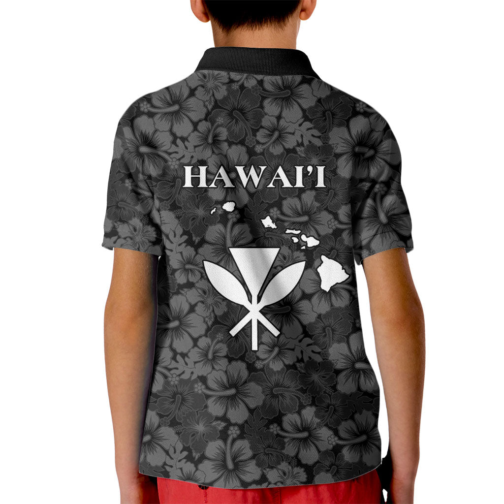 Hawaii Lei Kamehameha Kid Polo Shirt Ele'ele Seamless Pattern Hibiscus Flower