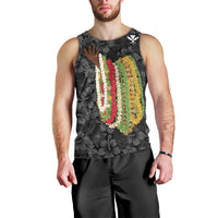 Hawaii Lei Kamehameha Men Tank Top Ele'ele Seamless Pattern Hibiscus Flower