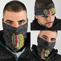 Hawaii Lei Kamehameha Neck Gaiter Ele'ele Seamless Pattern Hibiscus Flower