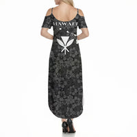 Hawaii Lei Kamehameha Summer Maxi Dress Ele'ele Seamless Pattern Hibiscus Flower LT9 - Polynesian Pride
