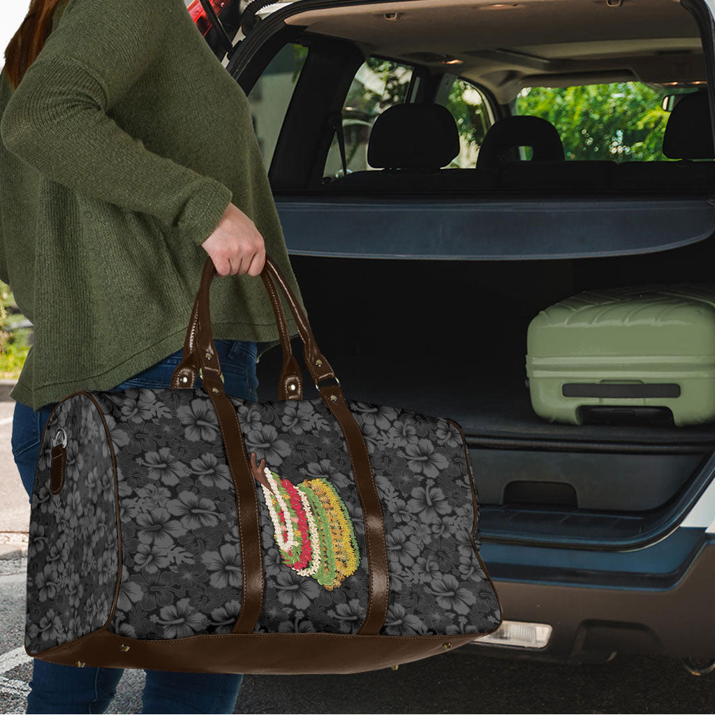 Hawaii Lei Kamehameha Travel Bag Ele'ele Seamless Pattern Hibiscus Flower