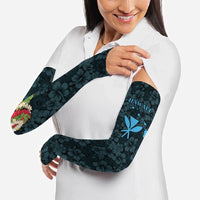 Hawaii Lei Kamehameha Arm Sleeves Uliuli Seamless Pattern Hibiscus Flower