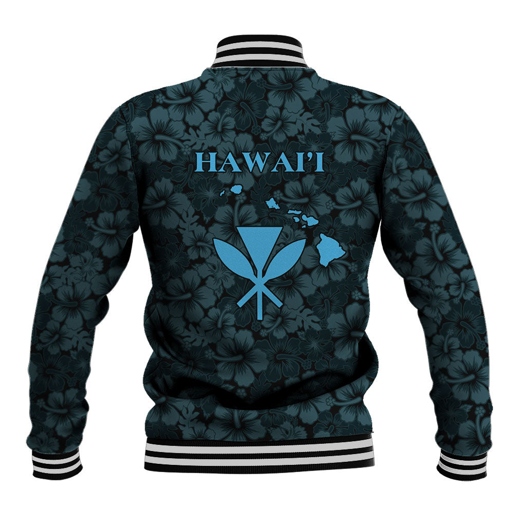 Hawaii Lei Kamehameha Baseball Jacket Uliuli Seamless Pattern Hibiscus Flower LT9 - Polynesian Pride
