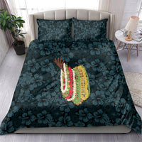 Hawaii Lei Kamehameha Bedding Set Uliuli Seamless Pattern Hibiscus Flower LT9 - Polynesian Pride