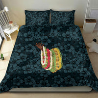 Hawaii Lei Kamehameha Bedding Set Uliuli Seamless Pattern Hibiscus Flower LT9 - Polynesian Pride