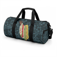 Hawaii Lei Kamehameha Duffle Bag Uliuli Seamless Pattern Hibiscus Flower LT9 - Polynesian Pride