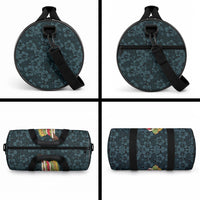 Hawaii Lei Kamehameha Duffle Bag Uliuli Seamless Pattern Hibiscus Flower LT9 - Polynesian Pride