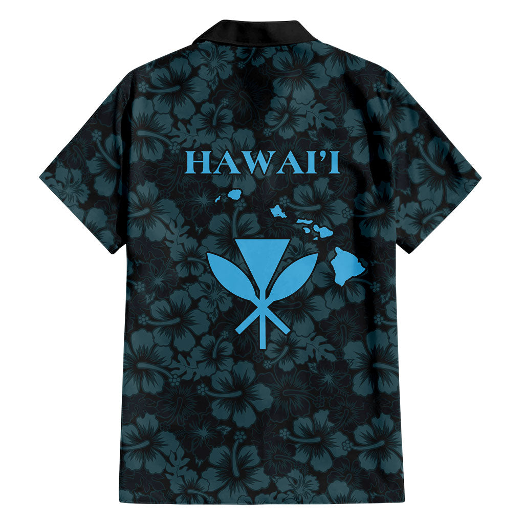 Hawaii Lei Kamehameha Family Matching Off Shoulder Short Dress and Hawaiian Shirt Uliuli Seamless Pattern Hibiscus Flower LT9 - Polynesian Pride
