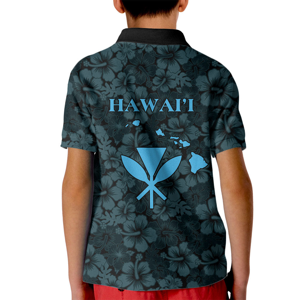 Hawaii Lei Kamehameha Kid Polo Shirt Uliuli Seamless Pattern Hibiscus Flower