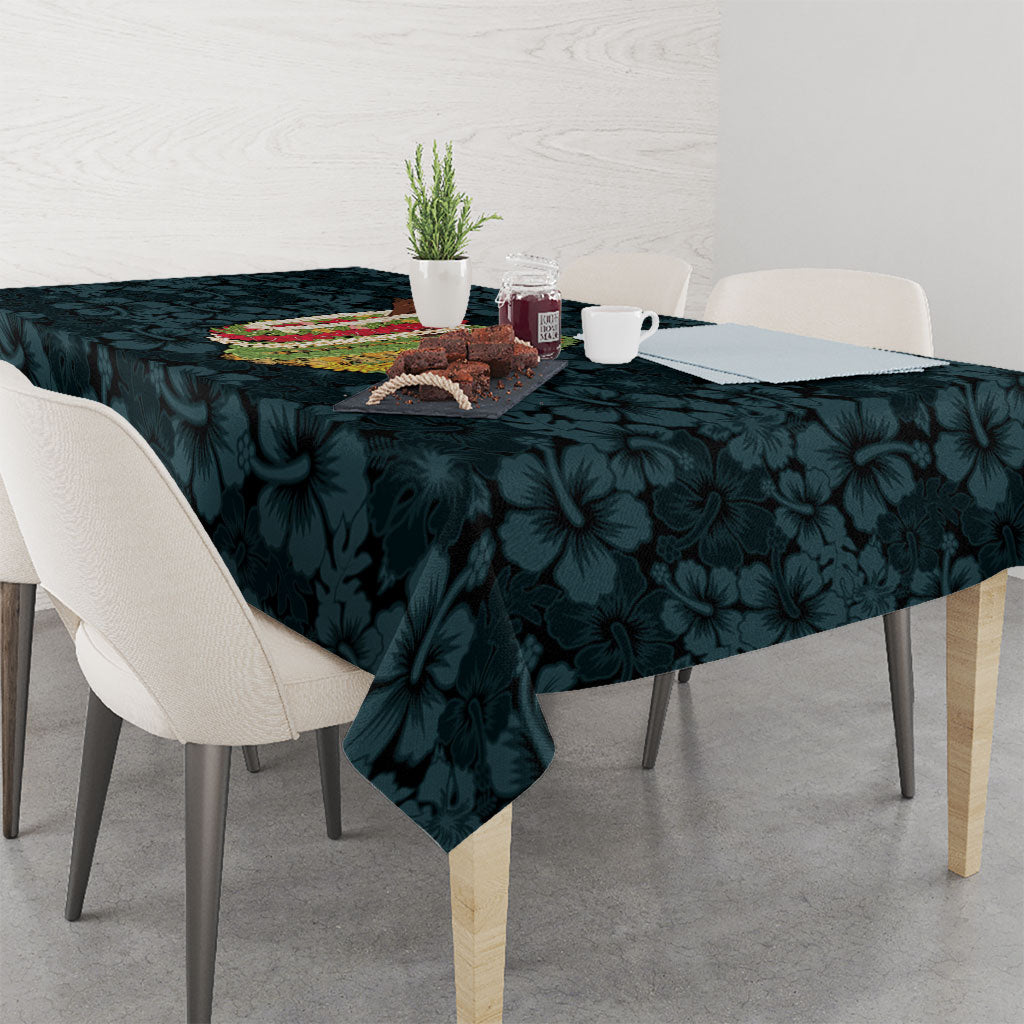 Hawaii Lei Kamehameha Tablecloth Uliuli Seamless Pattern Hibiscus Flower