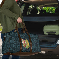 Hawaii Lei Kamehameha Travel Bag Uliuli Seamless Pattern Hibiscus Flower LT9 - Polynesian Pride